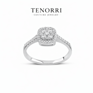 TENORRI diamond halo ring 0.37ct 14K gold