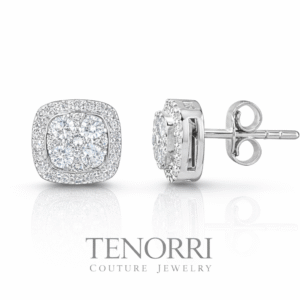 TENORRI diamond stud earrings 0.52ct 14K white gold