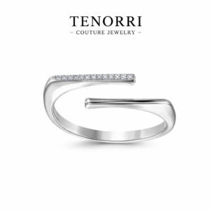 TENORRI diamond open wrap ring 0.06ct 14K gold