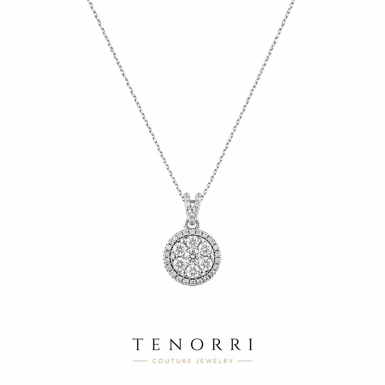 TENORRI диамантено колие halo 0.35 ct злато