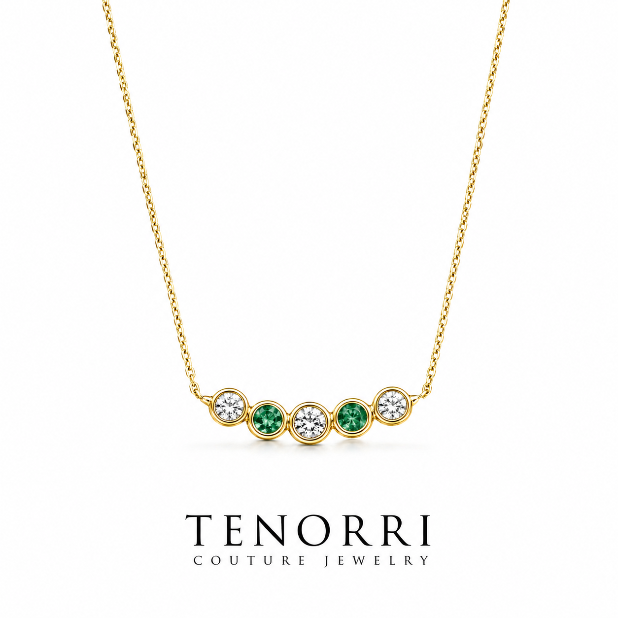 Колие TENORRI COUTURE VERTÉ LINE с изумруди