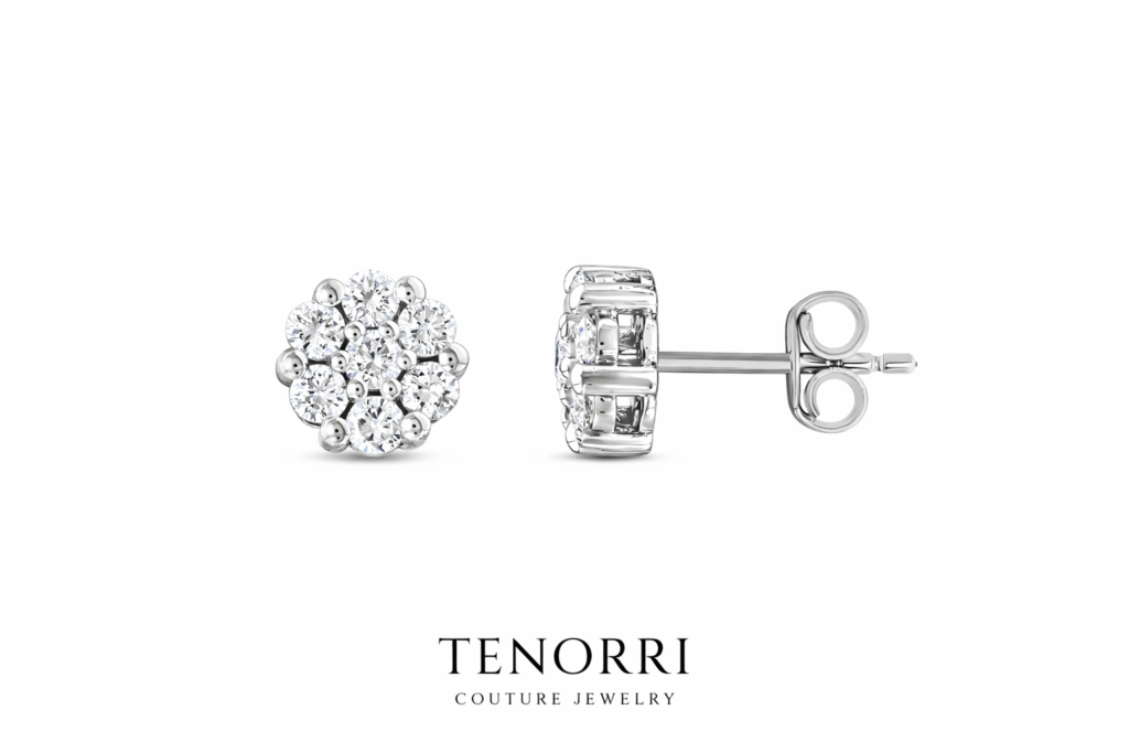 TENORRI FLORE diamond earrings 0.50ct 14K gold