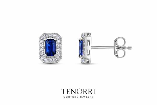TENORRI sapphire diamond earrings 0.72ct 14K gold