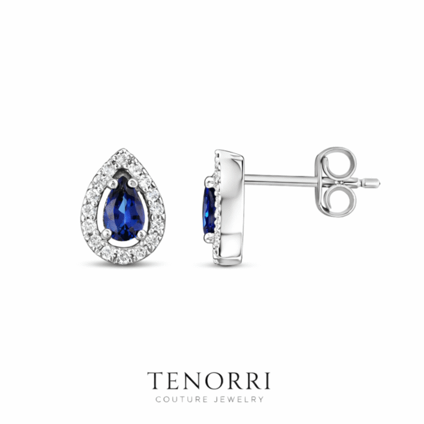 TENORRI sapphire diamond earrings 0.64ct 14K gold