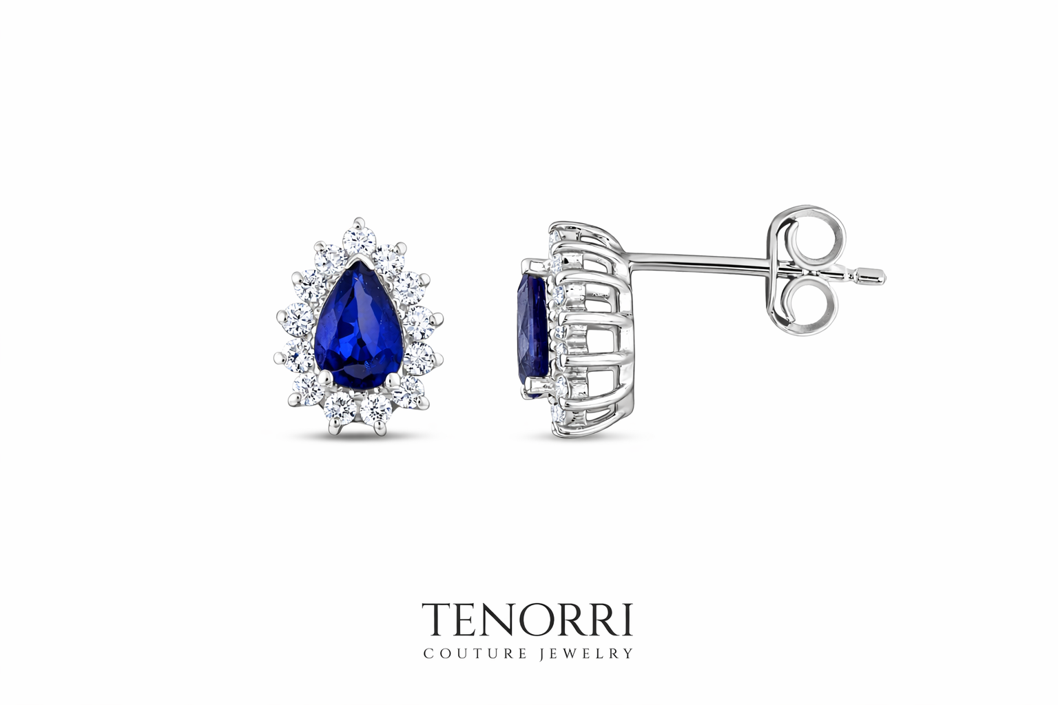 tenorri-sapphire-diamond-earrings--white-bg.jpg Sapphire earrings with diamonds 0.83ct 14K gold TENORRI