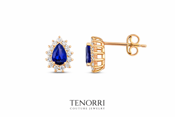 tenorri-sapphire-diamond-earrings-white-bg.jpg Sapphire earrings with diamonds 0.83ct 14K gold TENORRI