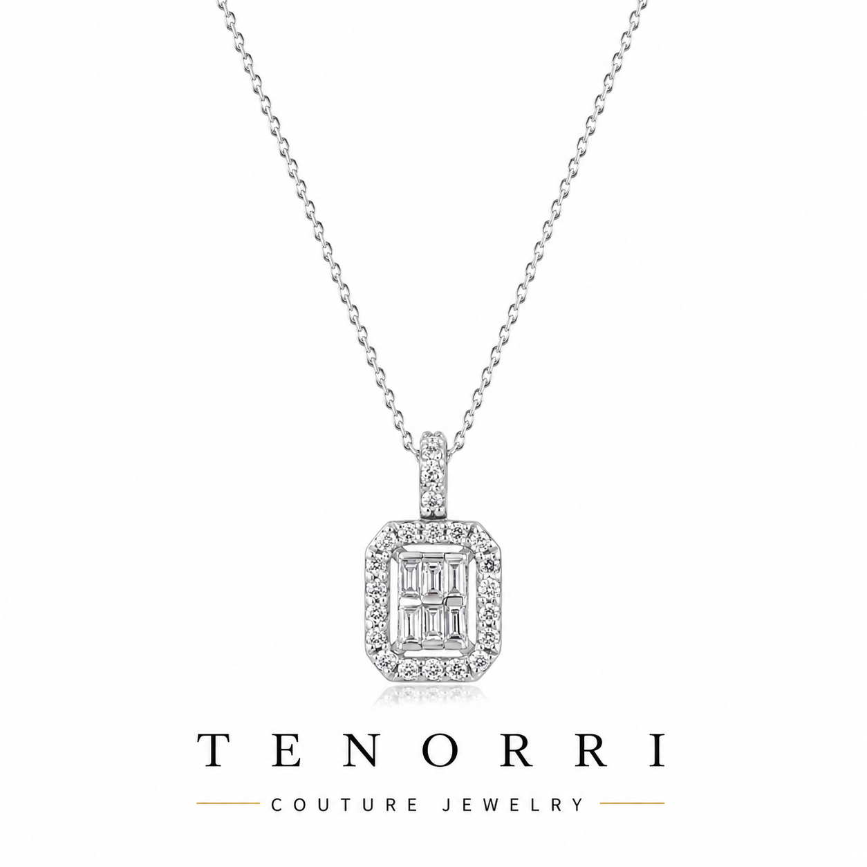 Геометрично диамантено колие TENORRI от 14K злато