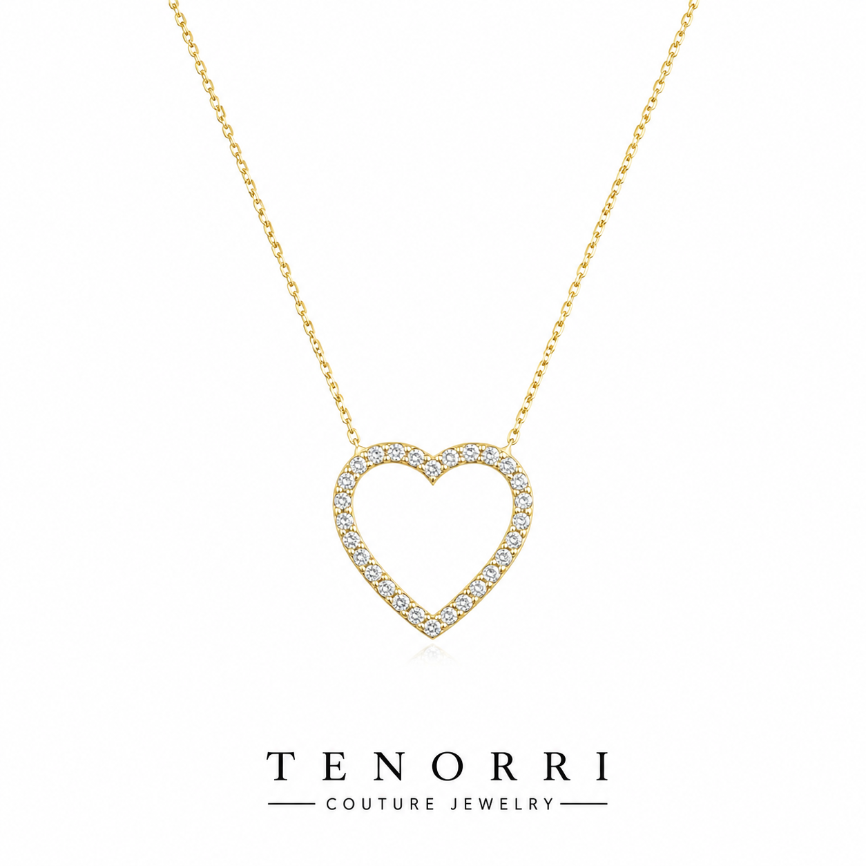 Диамантено колие сърце TENORRI от 14K злато