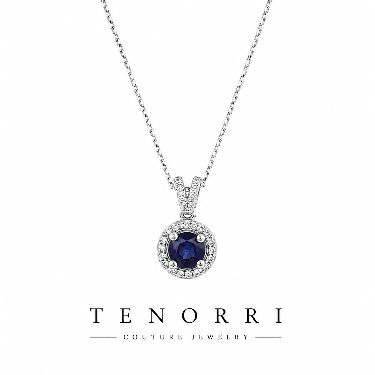 Колие със сапфир и диаманти TENORRI от 14K злато