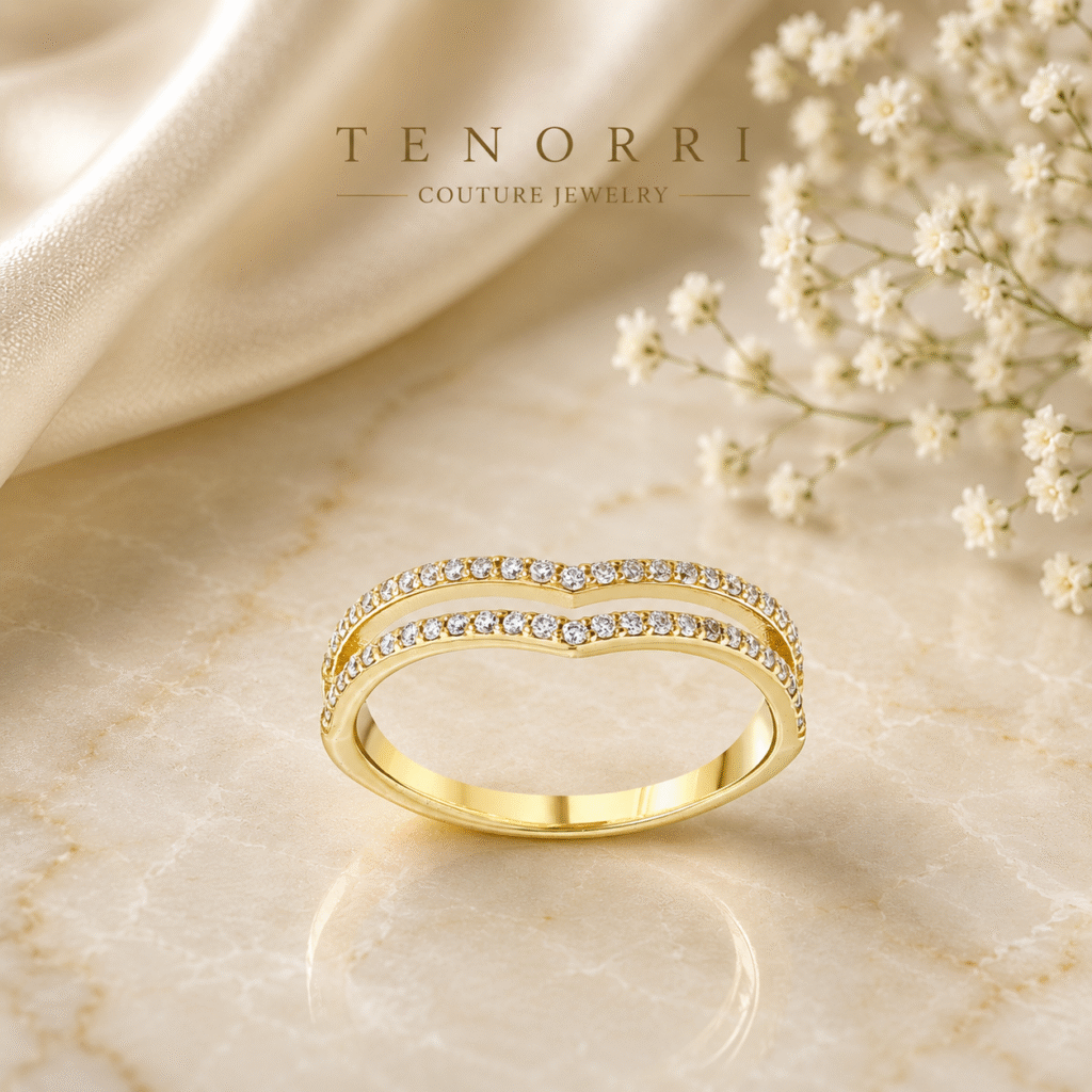TENORRI Diamond Grace ring in yellow gold with natural diamonds
