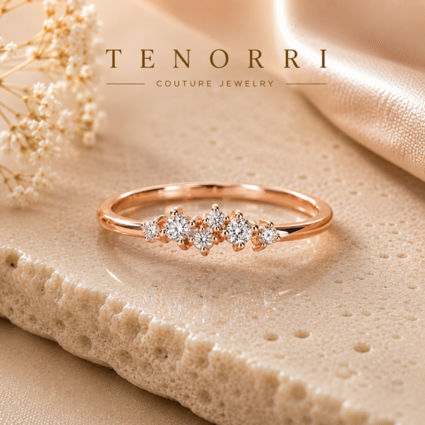 TENORRI AURÉLIA пръстен с диаманти 0,12 ct от 14K злато