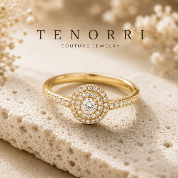TENORRI AURELIA пръстен с диаманти в жълто злато
