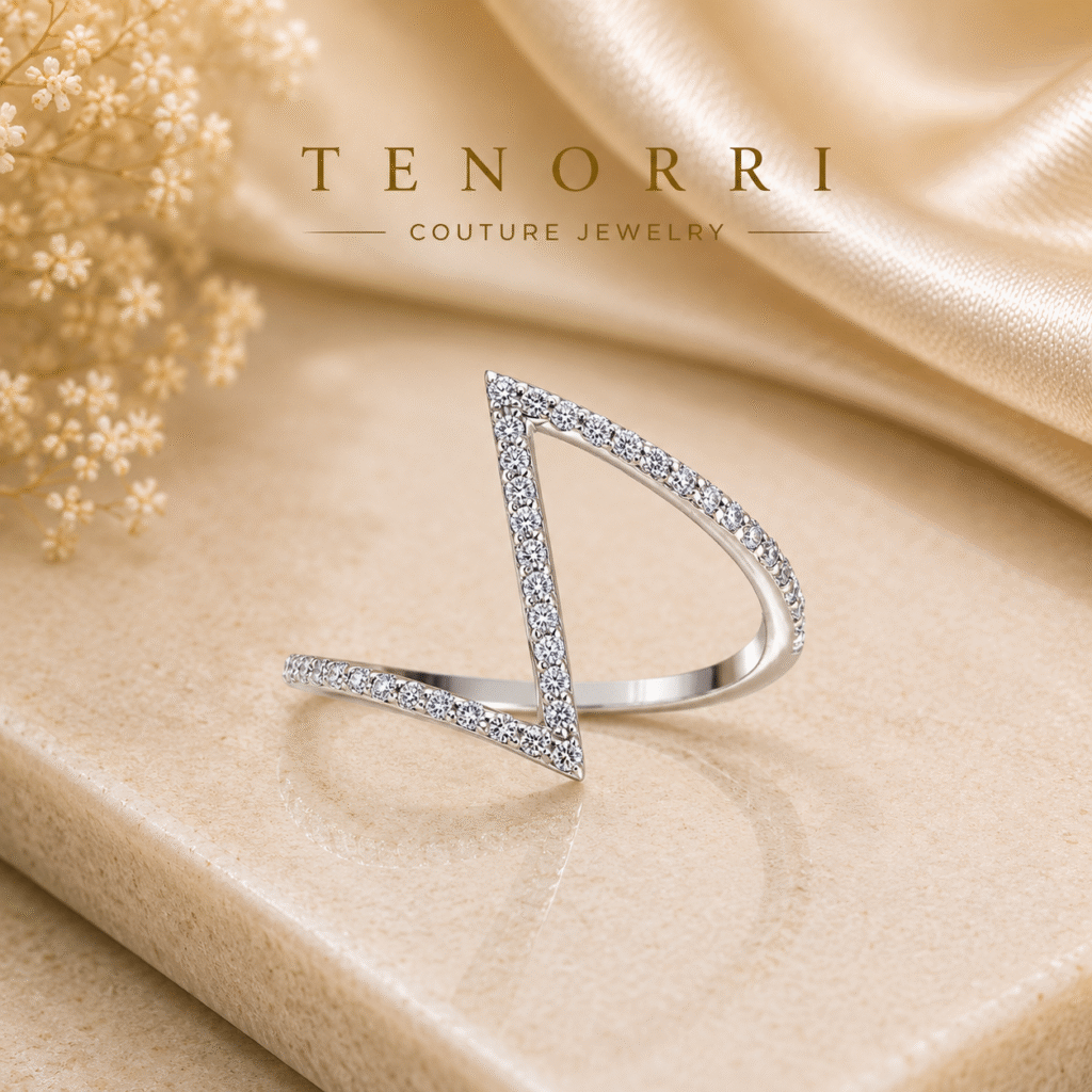 TENORRI AURORA diamond ring in white gold