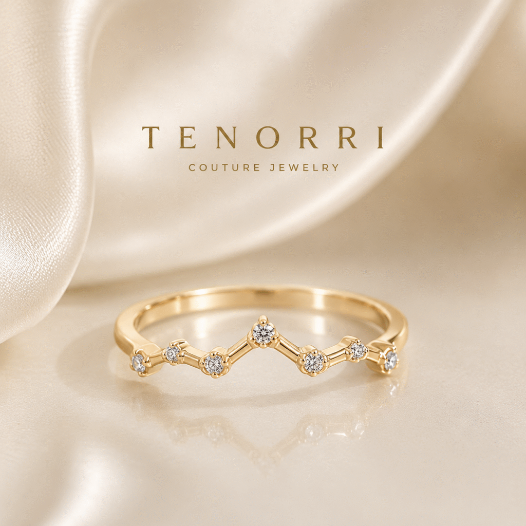 TENORRI 14K gold diamond crown ring