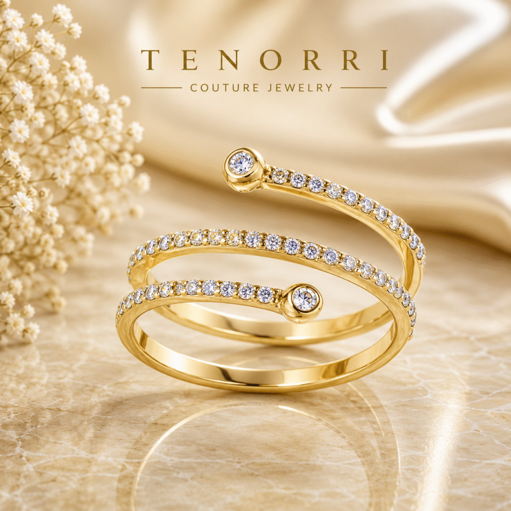 TENORRI ELYSIA diamond ring in yellow gold