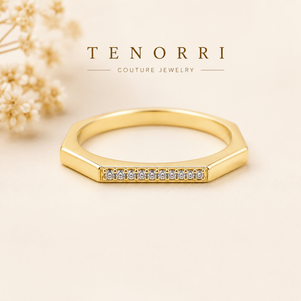 TENORRI HEXA пръстен с диаманти в жълто злато